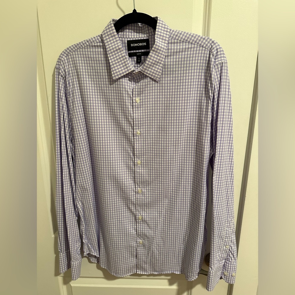 Bonobos Tech Button Down Shirt, Large, Slim Fit
